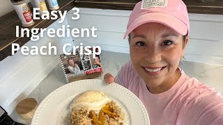 Easy 3 Ingredient Peach Crisp  Simple dessert to make with fresh peaches [upl. by Imoyaba]