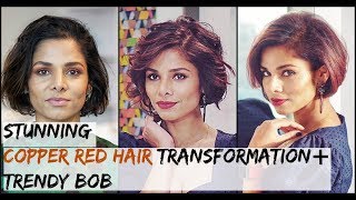 STUNNING SHORT HAIRCUT AND COLOR TRANSFORMATION 2019 BLUSH WITH MEPARMITA [upl. by Nauqat]