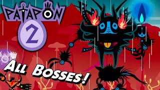 Patapon 2 Remastered  All Bosses [upl. by Eelrebmik822]