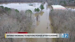 Entergy working to restore power after flooding [upl. by Ilario]