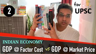 GDP  Factor Cost vs GDP  Market Price  National Income  Indian Economy by Bookstawa for UPSC [upl. by Iasi]