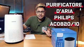 Purificatore daria per casa e studio Philips AC0820AC083010  Unboxing e Recensione [upl. by Yrrehc822]