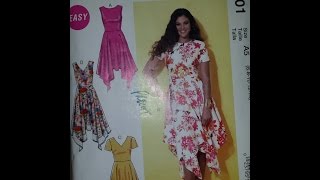 McCalls Pattern MP201 Handkerchief Dress [upl. by Susejedesoj318]