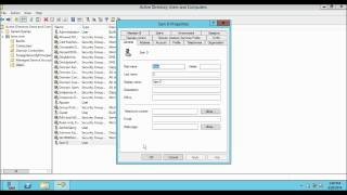 How to Create a Domain User Account in windows server 2012 [upl. by Fishback937]