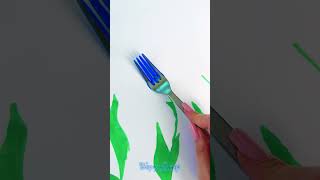 Fork Drawing Hack for Fun Play Time 🍴🖼️ [upl. by Adnarram]