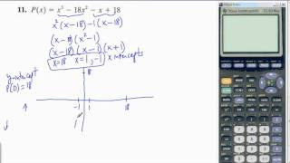 Graph cubic polynomial function by finding intercepts and leading coefficient test [upl. by Nairoc]