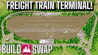 Creating a MultiTrack Cargo Train Station in Cities Skylines  Build Swap 2 Episode 5 [upl. by Eugenius807]