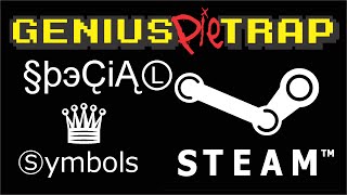 Special Character Text Symbols in Steam [upl. by Juline]