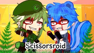 HTF  Scissorloid  Gacha Club  Flippy x Flaky x Fliqpy ❤❤ [upl. by Ileyan]