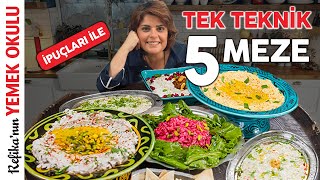 1 TEKNÄ°K 5 MEZE ðŸ¤© YILBAÅžI SOFRASI MEZE Ã‡EÅžÄ°TLERÄ° HavuÃ§ Tarator YoÄŸurtlu Kereviz ve Pancar Mezesi [upl. by Buzz913]