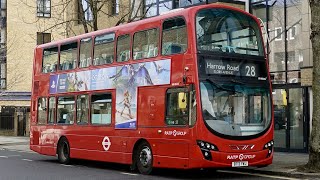 London Bus Route 28  Harrow Road to Wandsworth  Subtitles [upl. by Bryan85]