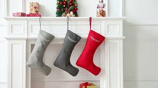 Luxury Custom Stocking Christmas Stocking For Embroidery Corduroy Christmas Stocking [upl. by Savannah]