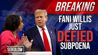 BREAKING Fani Willis Just DEFIED Subpoena on Trump Case [upl. by Atronna43]