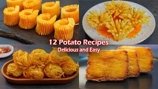 12 Amazing Potato Recipes Collections  Delicious and Easy  Potato Snack  French Fries [upl. by Holzman]