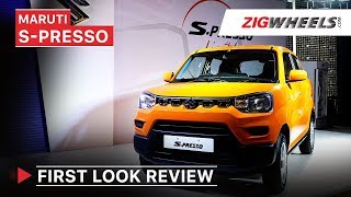 Maruti Suzuki SPresso First Look Review  Price Features Interiors amp More  ZigWheels [upl. by Elisee]