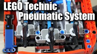 LEGO Pneumatic System Preview  How It Works LEGO Technic Pneumatics  LEGO 42144 Material Handler [upl. by Fregger]