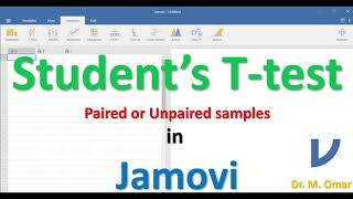 Paired and Unpaired Students T test for two samples in Jamovi [upl. by Ahseei]