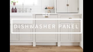 DIY Dishwasher Panel  How to Put a Panel on Any Dishwasher [upl. by Annodam630]