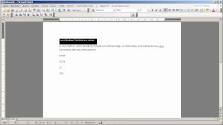 Word 2003  Verschiedene Tabulatoren setzen [upl. by Banebrudge]