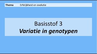 VMBO HAVO 2  Erfelijkheid en evolutie  3 Variatie in genotype  8e Editie [upl. by Anetsirhc881]