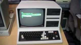 Tandy TRS80 Model 4D computer overview amp software [upl. by Akeihsal286]