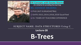 Lecture28 BTrees [upl. by Lorrad]