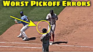 MLB  Worst Pickoff Errors [upl. by Ardnuaek]