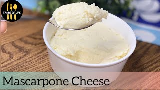 Homemade Mascarpone Cheese  How to Make Mascarpone  Italian Cream Cheese Recipe URDUHINDI [upl. by Adlemy]