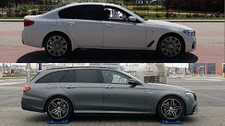 SLIP TEST  xDrive vs 4Matic  Bmw 530i M Performance vs Mercedes AMG E 43  4x4testsonrollers [upl. by Leinnad]