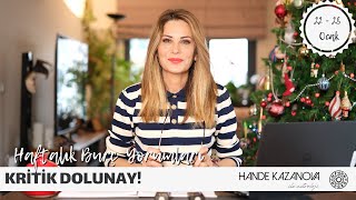 KRİTİK DOLUNAY  22  28 Ocak Haftalık Burç Yorumları  Hande Kazanova ile Astroloji [upl. by Bunni]