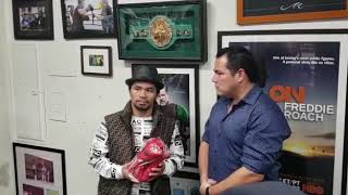 Manny Pacquiao talks about Cleto Reyes gloves at Wild Card Boxing Club [upl. by Anatola]