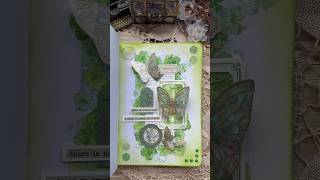 ASMR journal green 🍀💚🪲asmr journal journalwithme diy fyp green scrapbooking journaling [upl. by Tierney]