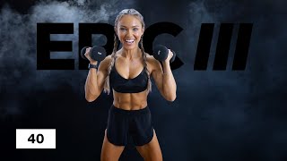 30 Minute FRIGHTFUL Dumbbell Cardio HIIT Workout  EPIC III Day 40 [upl. by Aric]