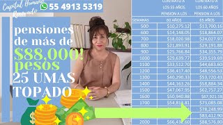 Pensiones de más de 88000 pesos 25 UMAS TOPADO [upl. by Labinnah]