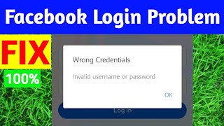 Fix Facebook Login Problem  wrong credentials invalid username or password facebook [upl. by Idaf]