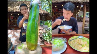 Winter melon soup with pick leg and fried with duck egg cooking with chef Ny [upl. by Marou]