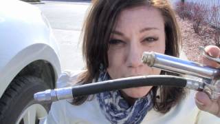 Filling Car Tires with Air at the Gas Station Beginner [upl. by Pippa]