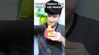 Kalung donat jadi tempat minum food asmr mukbang makanan [upl. by Henning]