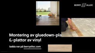 gluedown lvt berryalloc insvid svenska [upl. by Maclay]