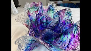 201  Resin Art 3 Layer Sculpture  Relax Watch Me Create Stained Glass with Crystal effects  Lush [upl. by Zosima]