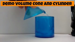 Demonstration Volume of a Cone and Cylinder [upl. by Iclek935]