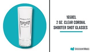 Personalized 2 oz Clear Cordial Shooter Shot Glasses [upl. by Zipnick]