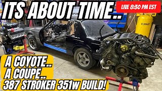 A Coyote A Coupe and a 387 Stroker 351w Build SHOP TALK JUNKYARD MODS [upl. by Karine]