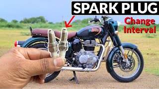 Spark Plug Change Interval in Motorcycles  How to change Spark Plugs [upl. by Ellessig71]