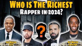 Top 10 Richest Rappers In The World 2024 With Evidence and facts including Net Worth Houses amp Cars [upl. by Llerut]