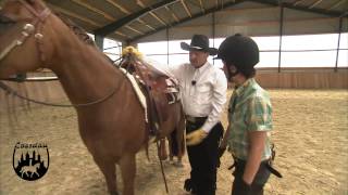 Loesdau Lessons Basics mit Kati Aufsteigen auf ein Westernpferd [upl. by Naawaj491]