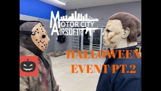 MOTOR CITY AIRSOFT HALLOWEEN EVENT PT2 airsoftpaintballhalloweenscarypewpewmilitaryspeedsoft [upl. by Nonie191]