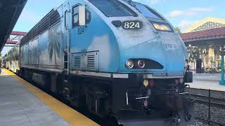 Tri Rail 2014 BL36PH 824 amp 198613 Bombardier amp Rotem Bilevels 1113 1003 502  WPB Station [upl. by Castorina]