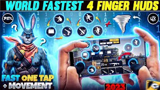 BEST 4 FINGER CUSTOM HUD IN FF  BETTER THAN PC PLAYERS 4 FINGER CLAW FREE FIRE CUSTOM HUD 99 GAMER [upl. by Jansson]