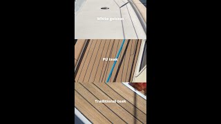 HallbergRassy decking Teak PU teak or white antislip [upl. by Nauqas235]